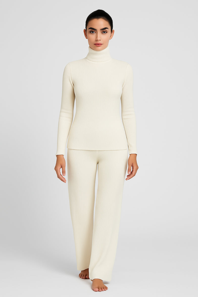 Pantaloni lunghi a palazzo donna in modal cashmere