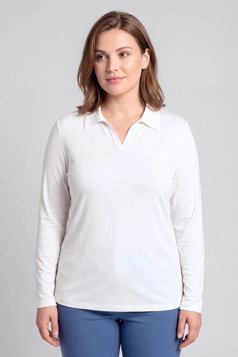 Polo donna manica lunga in bamboo