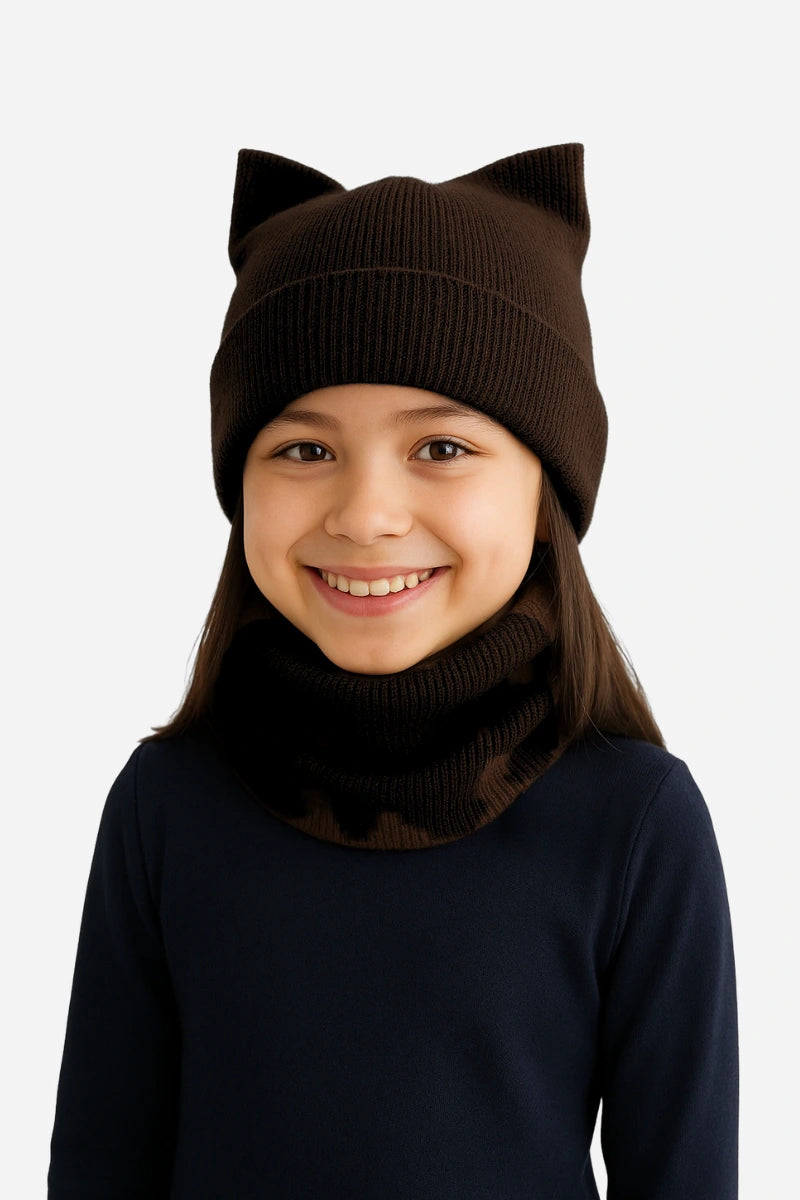 Set Berretto e Scaldacollo bambino in Lana