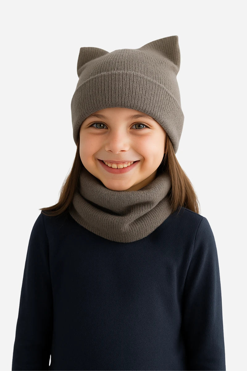 Set Berretto e Scaldacollo bambino in Lana
