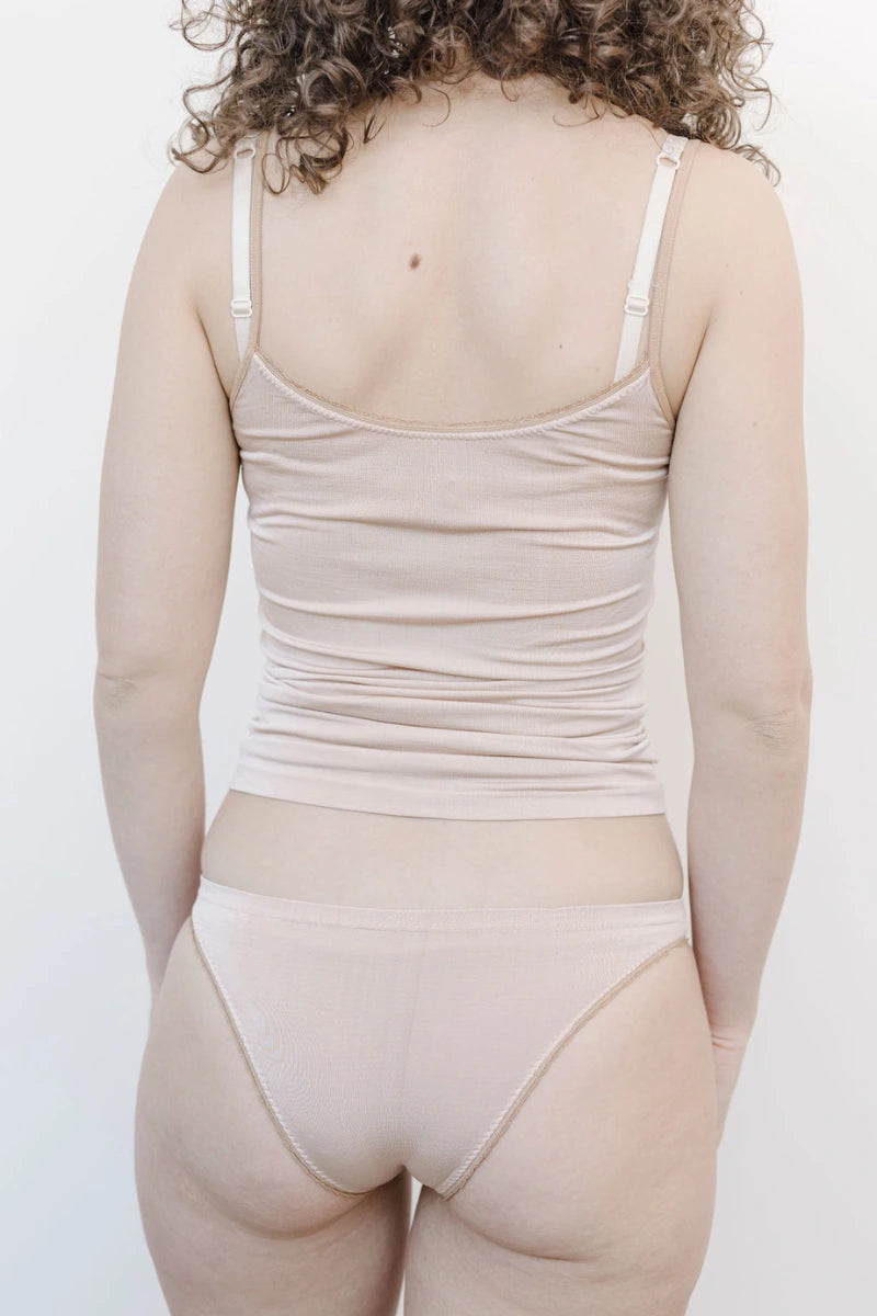 Slip brasiliana donna in seta vegetale vita bassa