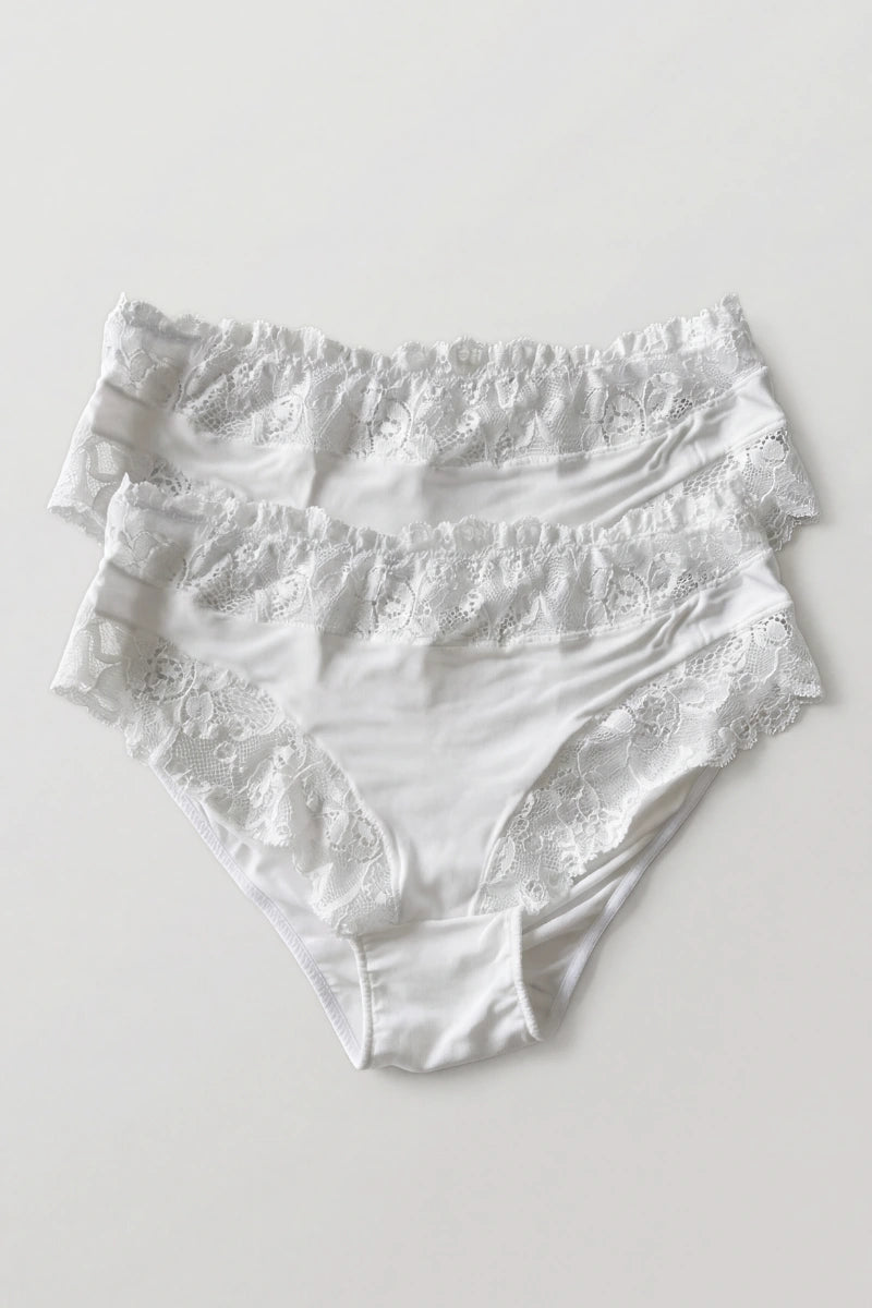 Slip pizzo donna in bamboo (set 2 pezzi)