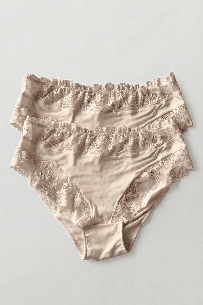 Slip pizzo donna in bamboo (set 2 pezzi)