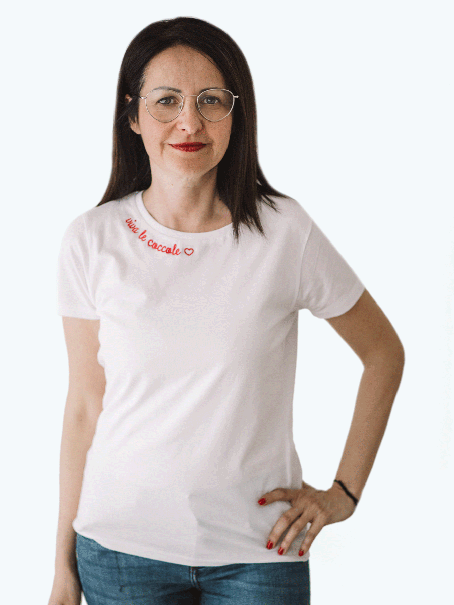 T-shirt donna "Viva le coccole"