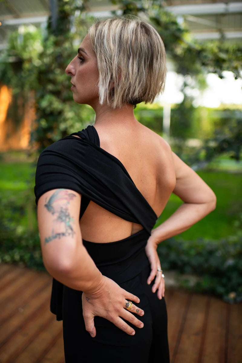 Tuta donna elegante trasformabile in viscosa