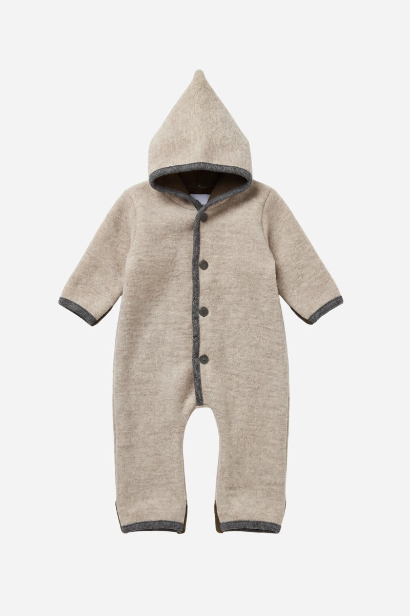 Tutona termica overall neonato in Lana pilizzata