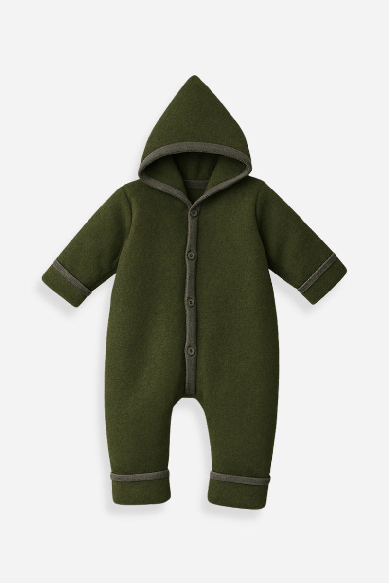 Tutona termica overall neonato in Lana cotta