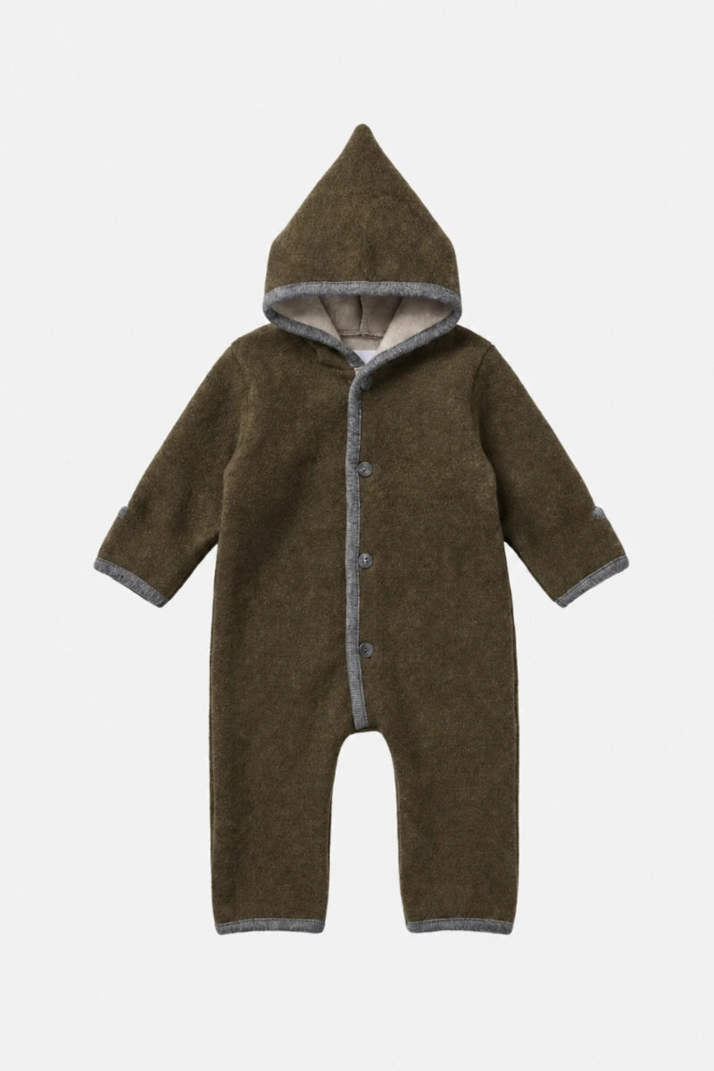 Tutona termica overall neonato in Lana pilizzata